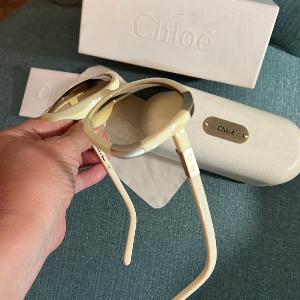 Chloe Cream Sunglasses Full Inclusion NWT - Picture 6 of 11